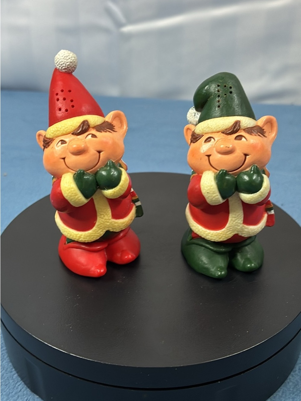 Hallmark Elf Salt & Pepper Shakers - Red and Green